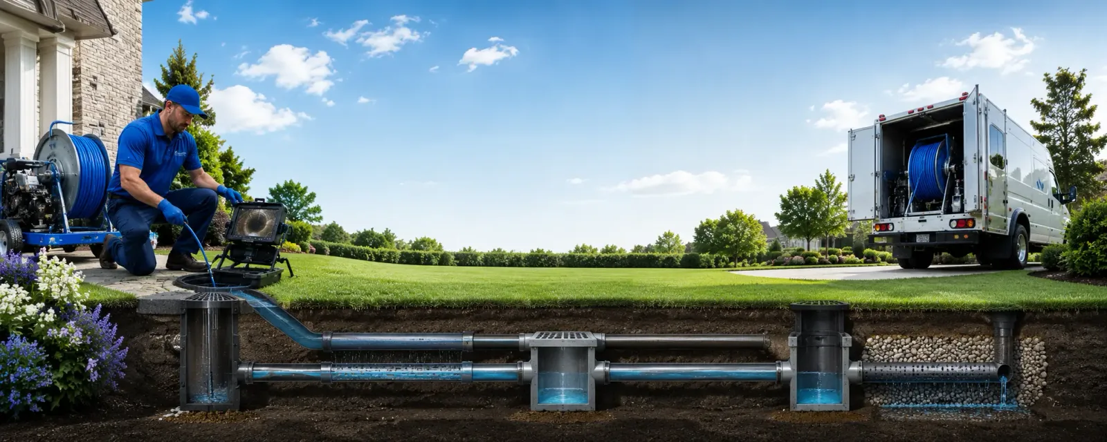 Outdoor drain cleaning information for Milam, WV
